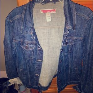 Gap plus size blue jean jacket